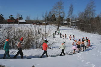Карнавальное шествие моржей к проруби (закрытие сезона 2008/2009 года)